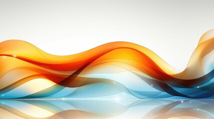 abstract transparent smooth wave  background 