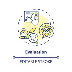 2D editable multicolor evaluation icon, simple isolated vector, integrated pest management thin line illustration.