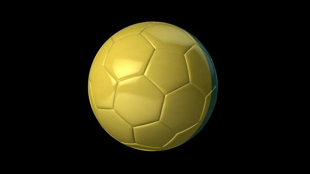 3D Animation Video of a Spinning Ball Icon with a Ball depicting Cameroon
