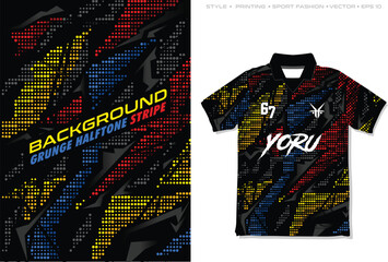 Sublimation Jersey Design Modern Sporty Abstract Halftone Abstract Stripes