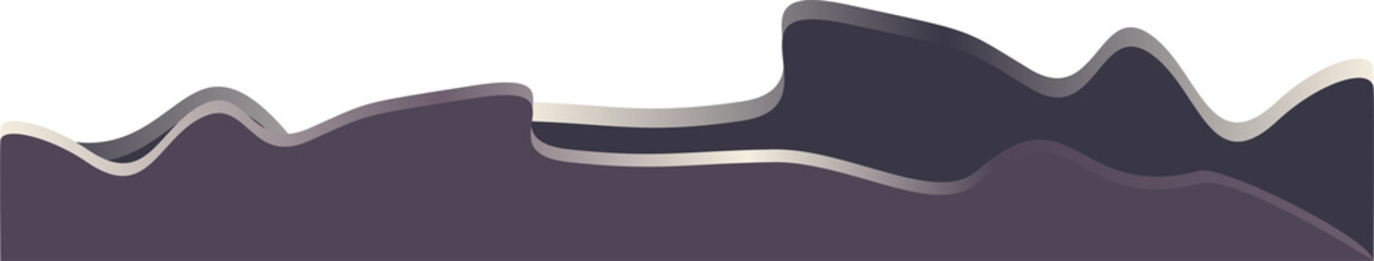 Minimal purple vector background. Dynamic curve purple gradation. Purple wave long banner background