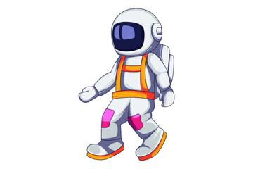 Cute Astronaut Character Design Illustration