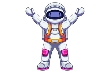 Cute Astronaut Character Design Illustration