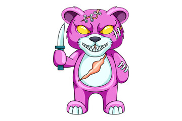 Evil Doll Character Design illustration