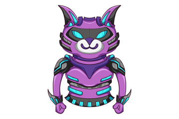 Cute Robot Character Design Illustration