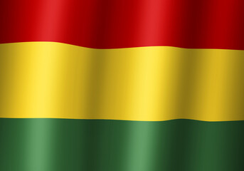 Obraz premium bolivia national flag 3d illustration close up view