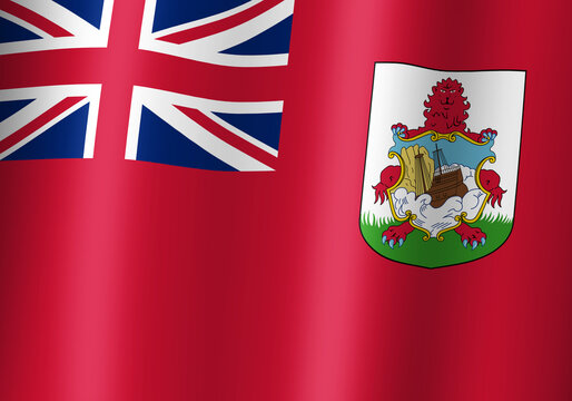 bermuda national flag 3d illustration close up view