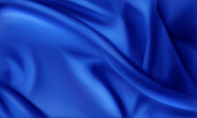 Vector realistic blue silk background