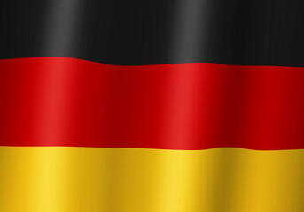 germany national flag 3d illustration close up view