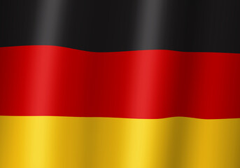 Obraz premium germany national flag 3d illustration close up view