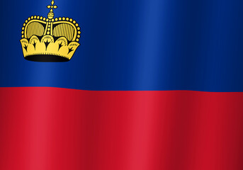 liechtenstein national flag 3d illustration close up view