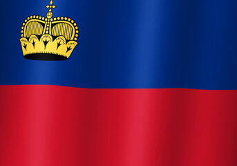 Obraz premium liechtenstein national flag 3d illustration close up view