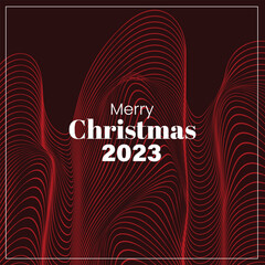 Merry Christmas 2023 Retro Style Futuristic Background Abstract