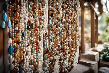 beads on a wall - obrazy, fototapety, plakaty
