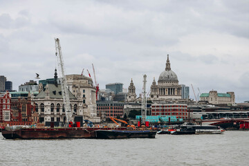 Fototapeta premium London, United Kingdom - September 25, 2023: View of central London across the Thames River