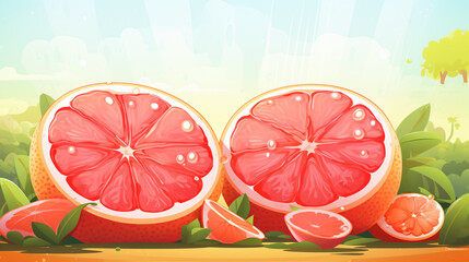 Fresh grapefruit banner