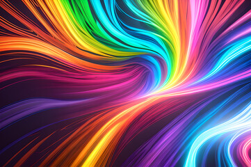 Abstract waves modern multi-colored background. Generative AI