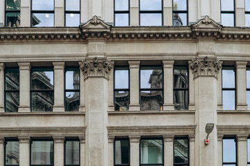 London, United Kingdom - September 25, 2023: beautiful City district in London, on an autumn warm day