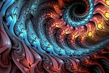 Abstract Fractal design never-ending pattern background