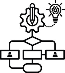 process design icon business process management design vector bpm design symbol