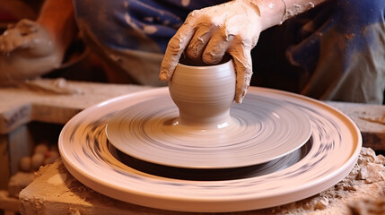 Lifestyle the process of creating pottery
