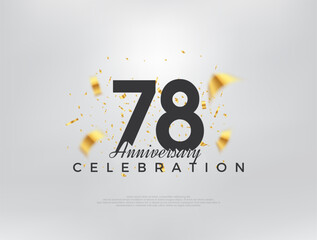 78th anniversary celebration, modern simple and beautiful design. Premium vector background for greeting and celebration.
