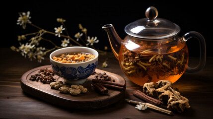 This herbal tea contains anise, lotus seed, dried.