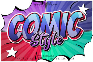 comic style editable text effect emboss comic style