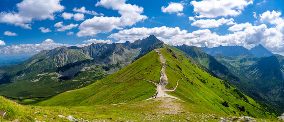 amazing landscape of Tatra mountains during summer in Poland - 672084080