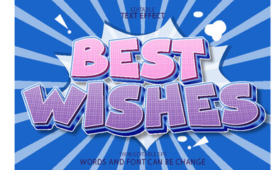 best wishes editable text effect emboss modern style