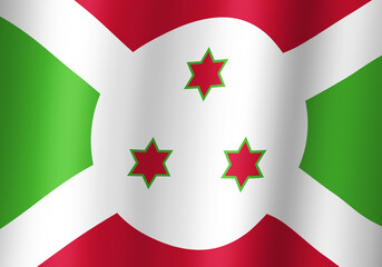 republic of burundi national flag 3d illustration close up view
