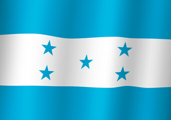 republic of honduras national flag 3d illustration close up view