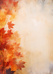 Naklejka na ściany i meble abstract and artistic autumn background, orange fall background