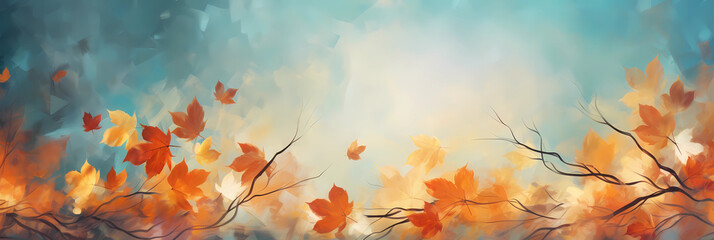 abstract and artistic autumn background, orange fall background