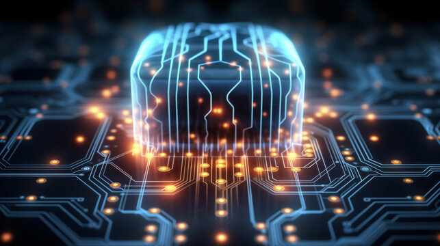 Neural circuit and electronic cyber brain in a quantum computing system, artificial intelligence technology, biotechnology and machine learning concept
