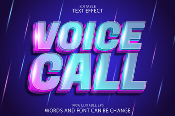 voice call editable text effect emboss modern style