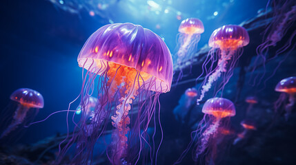 Fototapeta premium jellyfish in aquarium