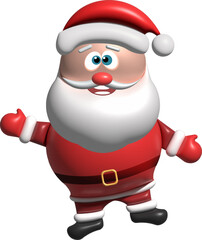 Santa claus vector character set. Santa claus characters 3d realistic design. Vector illustration.