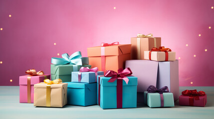 Obraz premium gift box with ribbon