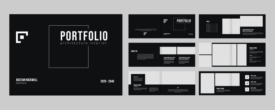 architecture or interior landscape catalog portfolio template 