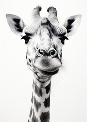 Obraz premium Wild wildlife mammal nature giraffe portrait animal