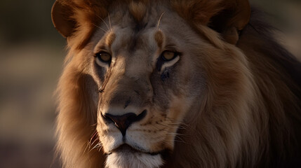 Portrait of lion professional photography