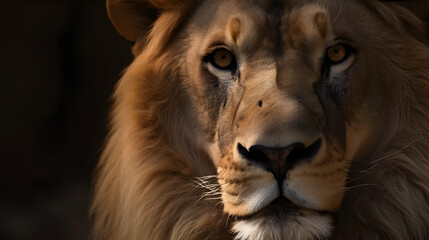 Portrait of lion professional photography