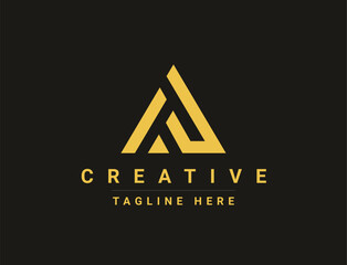 Creative Letter AD Logo Design Icon AA, AC, CA, AD, DA Icon