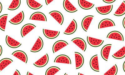 Watermelon pattern, wallpaper backdrop, wrap fabric seamless pattern