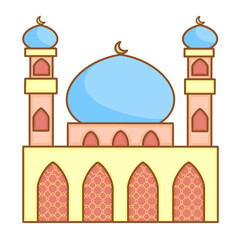 Cute Mosque in Pastel Colors 4