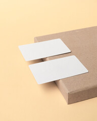 Black realistic business card photos