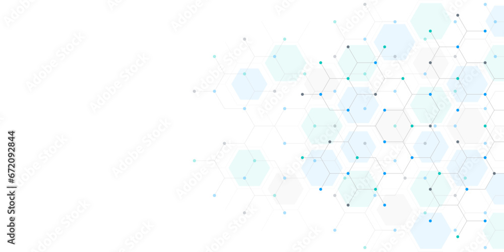 Aufkleber Abstract design element with geometric background of hexagons shape pattern