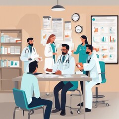 Fototapeta premium Patient attend doctor's appointment at clinic or hospital office