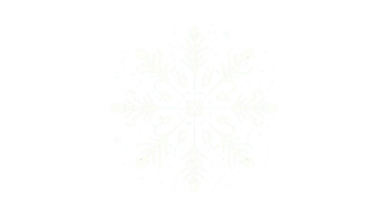 Elegant snow flake design with transparent background